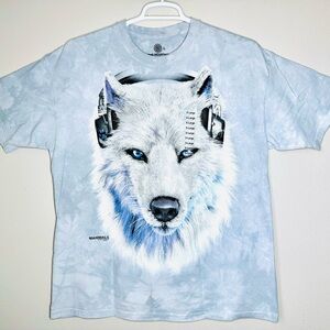 The Mountain White Wolf DJ Men’s T-Shirt Size XL - NEW